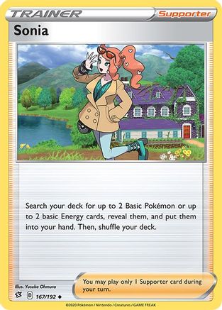 Sonia 167/192 - Reverse Holofoil SWSH02 Rebel Clash - Uncommon