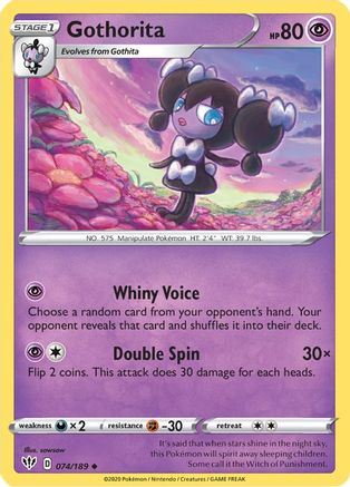 Gothorita 074/189 SWSH03 Darkness Ablaze - Uncommon