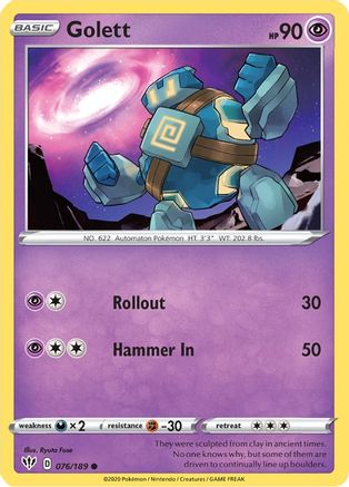 Golett 076/189 SWSH03 Darkness Ablaze - Common