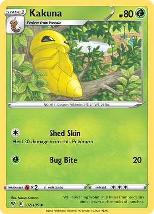 Kakuna 002/185 - Reverse Holofoil SWSH04 Vivid Voltage - Uncommon