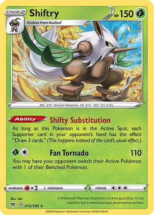 Shiftry 012/185 SWSH04 Vivid Voltage - Rare