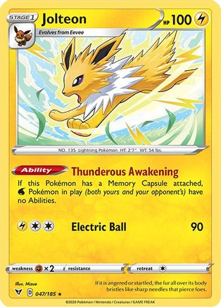Jolteon 047/185 SWSH04 Vivid Voltage - Rare