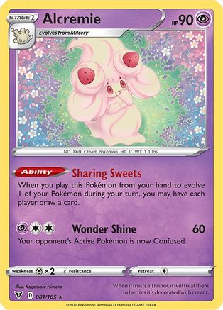 Alcremie 081/185 - Reverse Holofoil SWSH04 Vivid Voltage - Rare