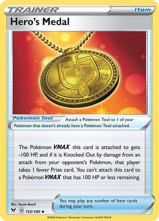 Hero's Medal 152/185 SWSH04 Vivid Voltage - Uncommon