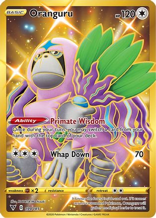 Oranguru (Secret) 199/185 - Holofoil SWSH04 Vivid Voltage - Secret Rare