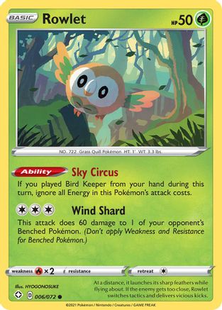 Rowlet 006/072 Shining Fates - Common