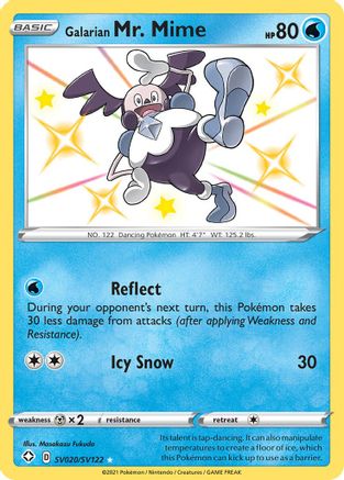 Galarian Mr. Mime SV020/SV122 - Holofoil Shining Fates Shiny Vault - Shiny Holo Rare