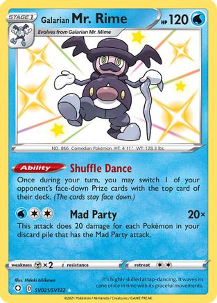 Galarian Mr. Rime SV021/SV122 - Holofoil Shining Fates Shiny Vault - Shiny Holo Rare