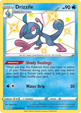 Drizzile SV026/SV122 - Holofoil Shining Fates Shiny Vault - Shiny Holo Rare