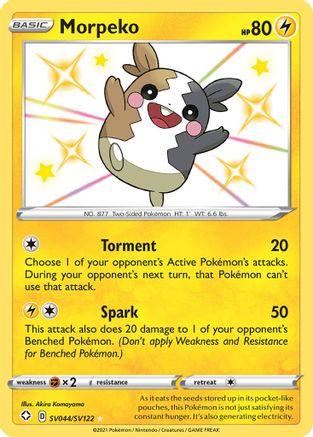 Morpeko SV044/SV122 - Holofoil Shining Fates Shiny Vault - Shiny Holo Rare