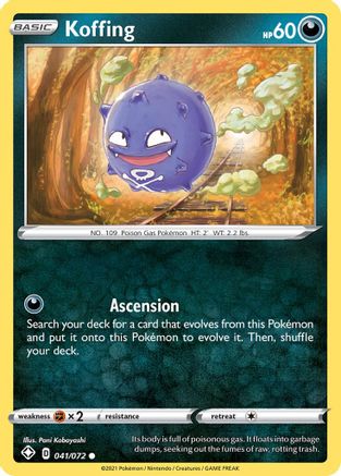 Koffing 041/072 - Reverse Holofoil Shining Fates - Common