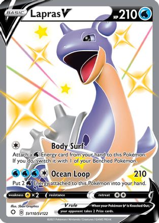 Lapras V SV110/SV122 - Holofoil Shining Fates Shiny Vault - Shiny Holo Rare