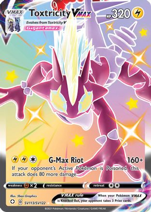 Toxtricity VMAX SV113/SV122 - Holofoil Shining Fates Shiny Vault - Shiny Holo Rare