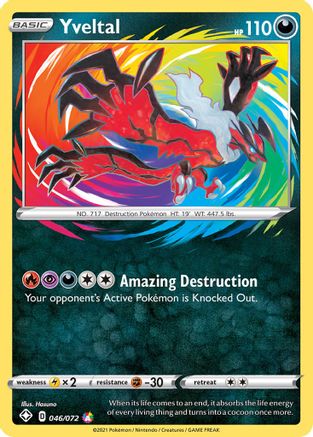Yveltal 046/072 - Holofoil Shining Fates - Amazing Rare