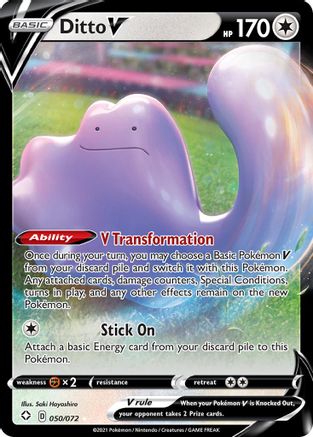 Ditto V 050/072 - Holofoil Shining Fates - Ultra Rare