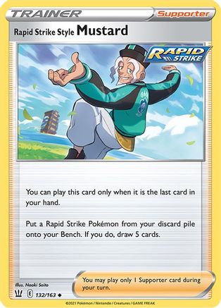 Rapid Strike Style Mustard 132/163 - Reverse Holofoil SWSH05 Battle Styles - Uncommon