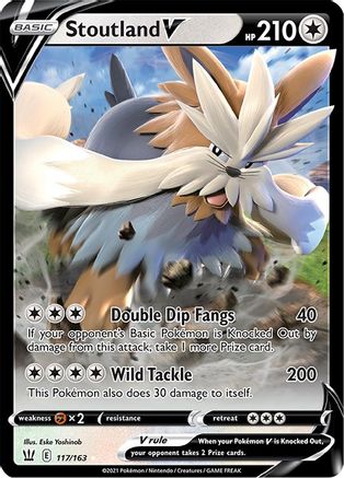 Stoutland V 117/163 - Holofoil SWSH05 Battle Styles - Ultra Rare