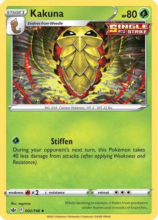 Kakuna 002/198 SWSH06 Chilling Reign - Uncommon