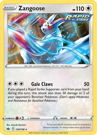 Zangoose 120/198 SWSH06 Chilling Reign - Rare