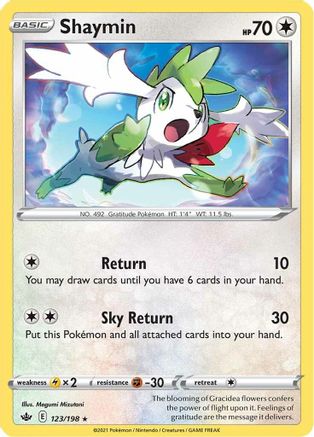 Shaymin 123/198 - Holofoil SWSH06 Chilling Reign - Holo Rare