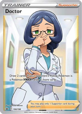 Doctor (Full Art) 190/198 - Holofoil SWSH06 Chilling Reign - Ultra Rare
