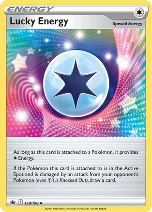 Lucky Energy 158/198 - Reverse Holofoil SWSH06 Chilling Reign - Uncommon