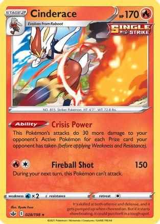 Cinderace 028/198 Deck Exclusives - Rare
