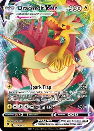 Dracozolt VMAX 059/203 - Holofoil SWSH07 Evolving Skies - Ultra Rare