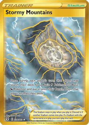 Stormy Mountains (Secret) 232/203 - Holofoil SWSH07 Evolving Skies - Secret Rare