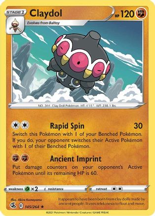 Claydol 145/264 - Reverse Holofoil SWSH08 Fusion Strike - Rare