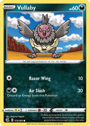 Vullaby 172/264 - Reverse Holofoil SWSH08 Fusion Strike - Common