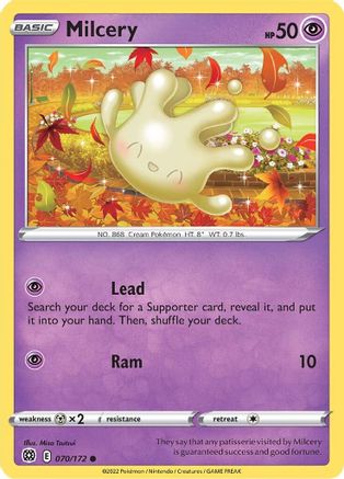 Milcery 070/172 - Reverse Holofoil SWSH09 Brilliant Stars - Common