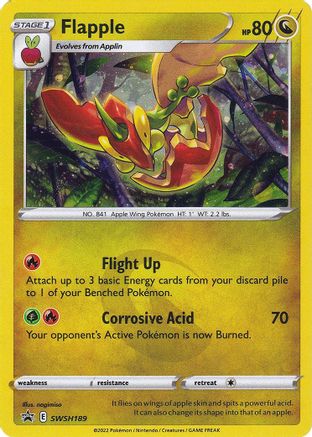 Flapple SWSH189 - Holofoil SWSH Sword & Shield Promo Cards - Promo