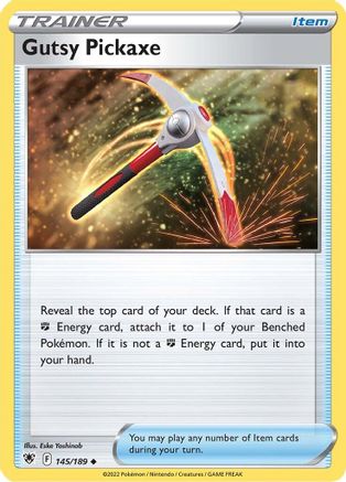 Gutsy Pickaxe 145/189 - Reverse Holofoil SWSH10 Astral Radiance - Uncommon