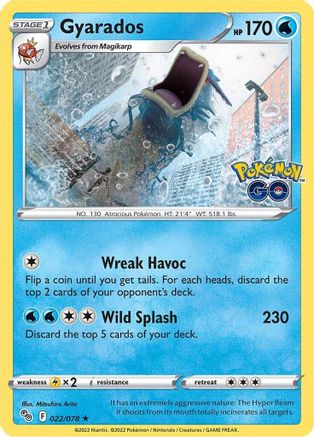 Gyarados 022/078 - Reverse Holofoil Pokemon GO - Holo Rare
