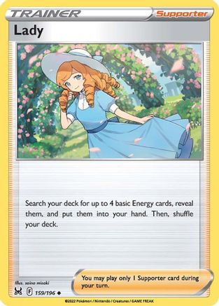 Lady 159/196 - Reverse Holofoil SWSH11 Lost Origin - Uncommon