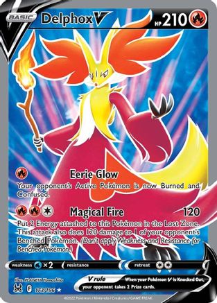 Delphox V (Full Art) 173/196 - Holofoil SWSH11 Lost Origin - Ultra Rare