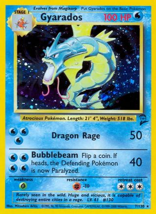 Gyarados 007/130 - Holofoil Base Set 2 - Holo Rare