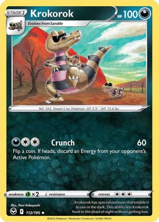 Krokorok 112/195 SWSH12 Silver Tempest - Uncommon