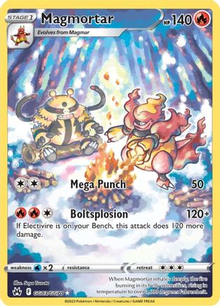 Magmortar GG03/GG70 - Holofoil Crown Zenith Galarian Gallery - Ultra Rare