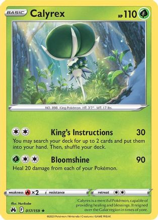 Calyrex 017/159 - Reverse Holofoil Crown Zenith - Holo Rare