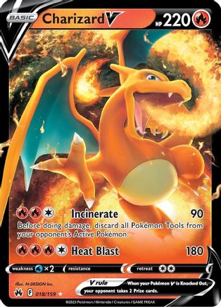Charizard V 018/159 - Holofoil Crown Zenith - Ultra Rare