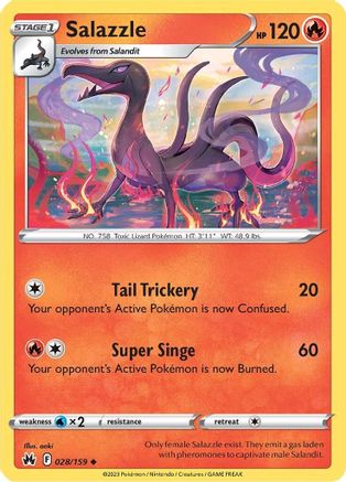 Salazzle 028/159 Crown Zenith - Uncommon
