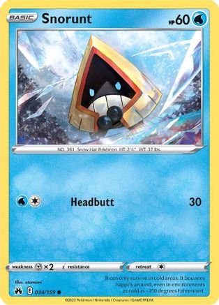 Snorunt 034/159 Crown Zenith - Common
