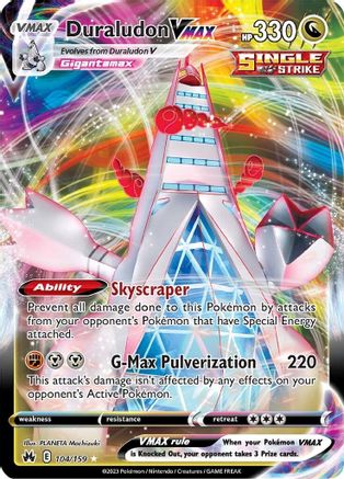 Duraludon VMAX 104/159 - Holofoil Crown Zenith - Ultra Rare