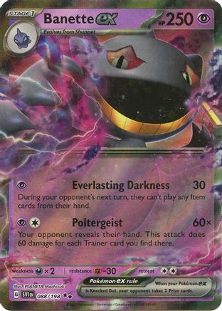 Banette ex 088/198 - Holofoil SV01 Scarlet & Violet Base Set - Double Rare
