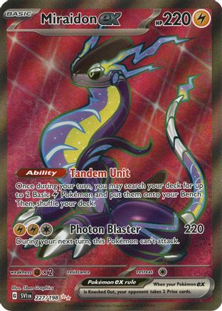 Miraidon ex 227/198 - Holofoil SV01 Scarlet & Violet Base Set - Ultra Rare