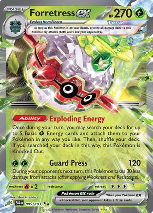 Forretress ex 005/193 - Holofoil SV02 Paldea Evolved - Double Rare