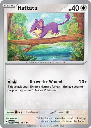 Rattata 019/165 - Reverse Holofoil SV Scarlet & Violet 151 - Common