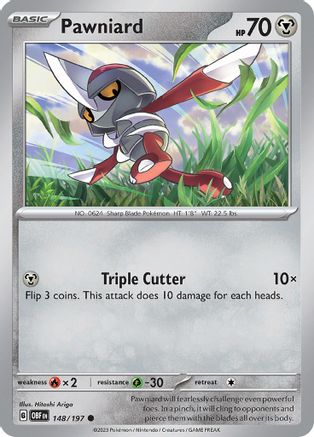 Pawniard 148/197 - Reverse Holofoil SV03 Obsidian Flames - Common